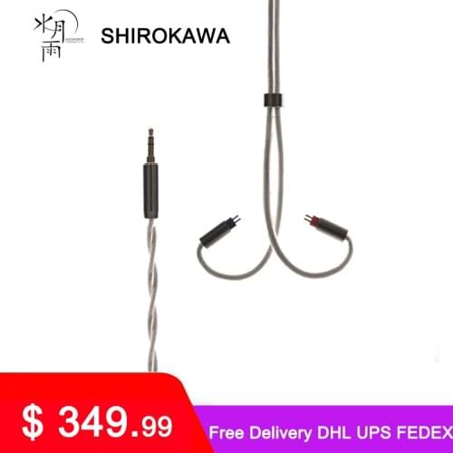MoonDrop SHIROKAWA Gold- Silver-Palladium 0.78 2Pin 2.5/3.5/4.4mm Upgraded Earphone Cable