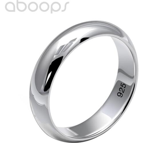 Plain Solid 925 Sterling Silver Wedding Band Ring for Men Women,4.5mm,Size 6-10,Free Shipping