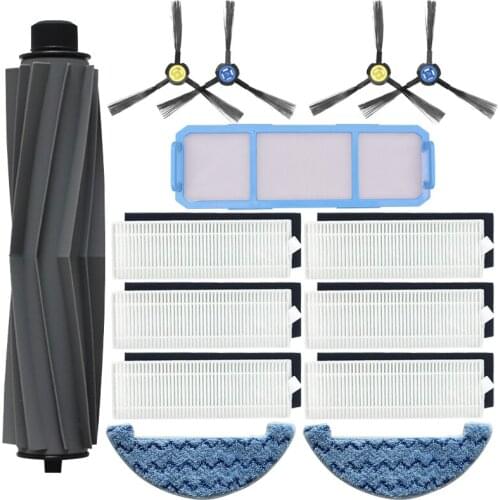 Main Brush HEPA Filter Side Brush Primary Dust Filter for chuwi ilife A7 A9S Vacuum Cleaner Parts Replacement Filter Mop Cloth