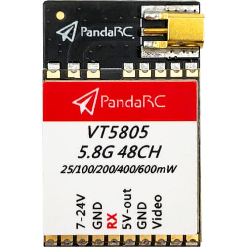 PandaRC VT5805 5.8G 48CH 25/100/200/400/600mW FPV Transmitter MMCX for RC Drone