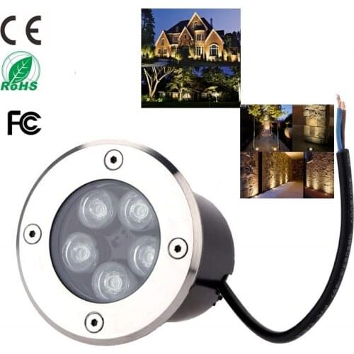 Waterproof IP67 5W LED Underground light Ground Garden Path Floor Lights Outdoor Grondspot Buried Yard Lamp Landscape Light