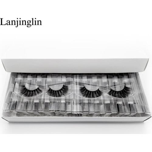 LANJINGLIN 20/30/40/100 pairs faux mink eyelash wholesale bulk natural long false eyelashes fluffy soft 3d lashes cilios make up