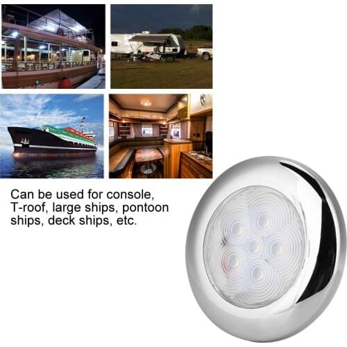 3W LED Dome Light Boat Interior Reading Lamp Alloy 12LED Ceiling Lamp For Caravan Bus Boat With 2 Meters Wire