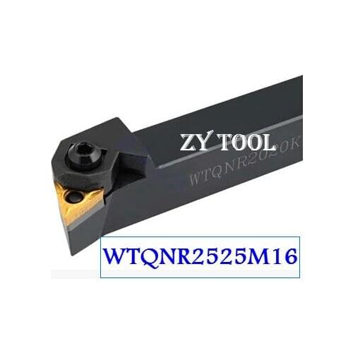 WTQNR2525M16 25*25mm Metal Lathe Cutting Tools Lathe Machine CNC Turning Tools External Turning Tool Holder W-Type WTQNR /L