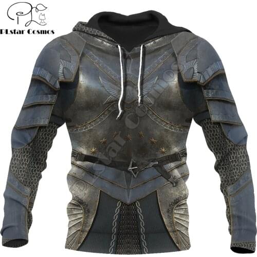 Knight Armor 3D printed Hoodie Knights Templar Harajuku Fashion Hooded Sweatshirt Unisex Casual Jacket Cosplay costume hoodies