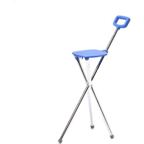 2017 high quality Stick aluminium alloy folding stool type multi-function tripods cane chair cane Help line device hot sales
