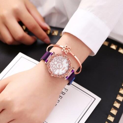 2019 Women Watches Fashion Starry Sky Watches Magnet Buckle Luxury Fashion Ladies Watch Roman Relogio Feminino Relojes Msfashion