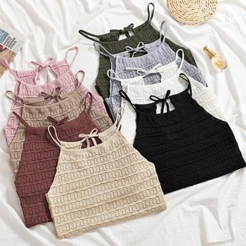 Women Corset Tops Spring/Summer 2021 Knitted Camisole Womens Sleeveless Blouse Tank Camis Crop Top For Women