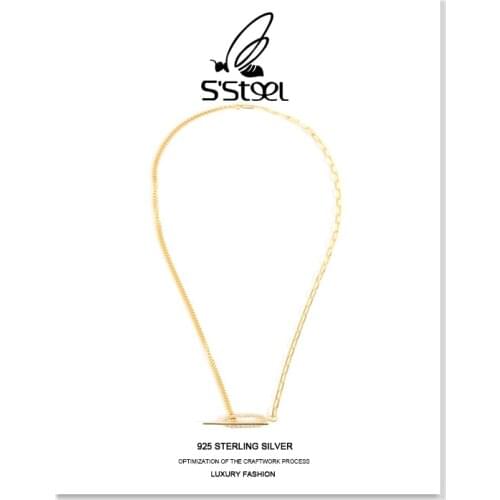 Cuba Necklace light luxury design Cool Fashion temperament net red simple fashion 925 Sterling Silver clavicle chain woman