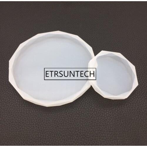 100pcs Round Rhombus Silicone Molds Large Circle Silicone Coaster Tile Mold Resin and Polymer Clay Board DIY Craft Tools