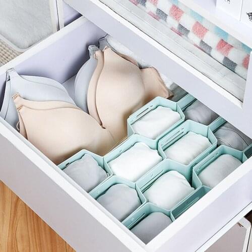 12 Grid Adjustable Honeycomb Clapboard Partition Divider Box DIY Plastic Free Combination Partition Storage Shelves Organizer