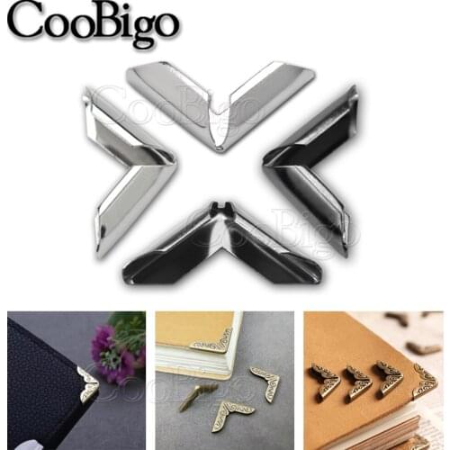 50pcs Book Corner Folder Scrapbooking Albums Menu Metal Folders Protectors Card File For DIY Scrapbook Accessories