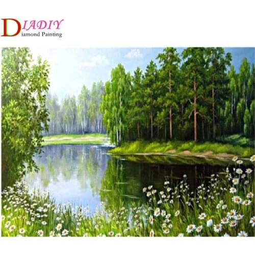 Diamond Embroidery Sale Landscape Cross Stitch Mosaic Tree 5D DIY Full Square Diamond Painting Kit Needlework Crafts