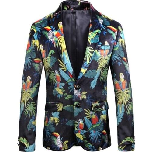 Blazers mens digital printing suit dress autumn and winter high-end European and American vestes de costume costard homme traje