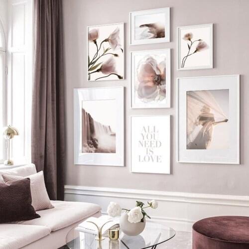 Bohemian Wind Flower Beach Canvas Painting Nordic Decorative Picture For Wall Art Gallery Living Room Home Decor