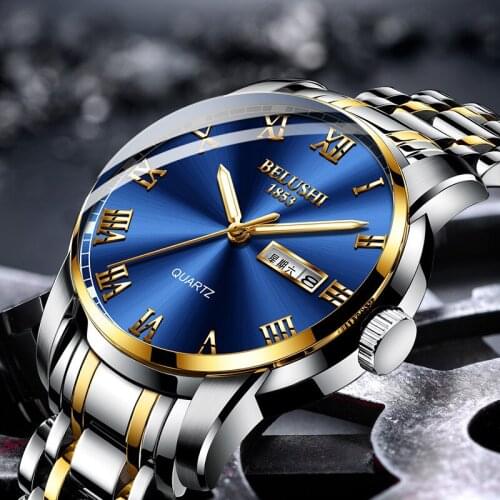 New Causal Sport Mens Watches Stainless Steel Band Wristwatch Luxury Designer Quartz Clock Watch For Men With Luminous Pointers