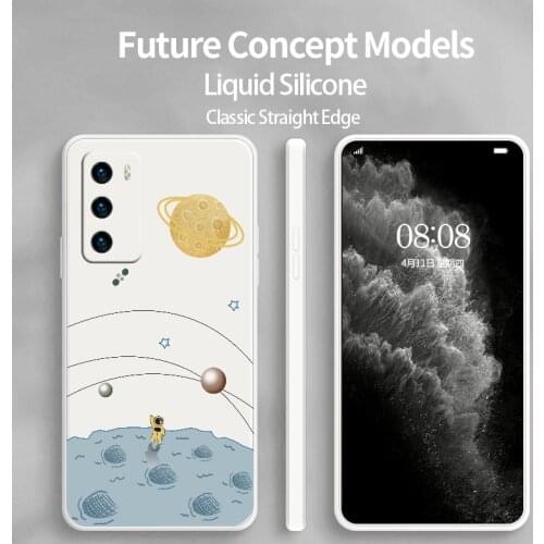 Ocean Planet Phone Case For Huawei P40 P40Lite P30 P20 Mate 40 40Pro 30 20 Pro Lite P Smart 2021 Y7a Liquid Silicone Cover