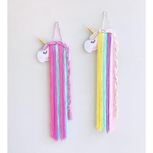 Kids Room Decor Handmade Felt Unicorn Hanging Decor Girl Clip Collection Display Baby Kids Girl Room Unicorn Hanging Decor Gifts
