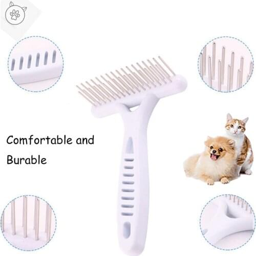 White Cat Comb Rake Comb for Dogs Supplies Short Long Hair Fur Brush Remove Floating Hair Pet Accessories Cat Daily Tool Combing