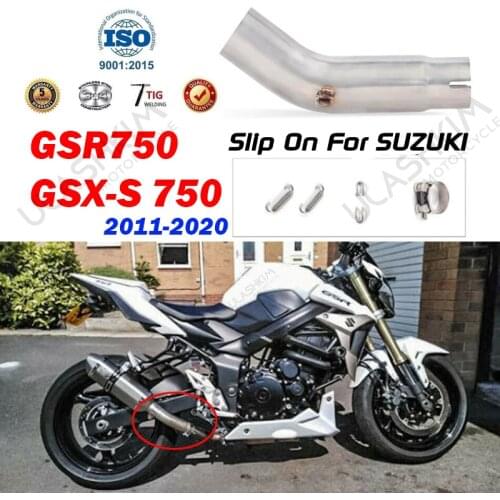 GSR750 GSR 750 Motorcycle Exhaust Muffler Middle link pipe Full system Slip On for suzuki GSR750