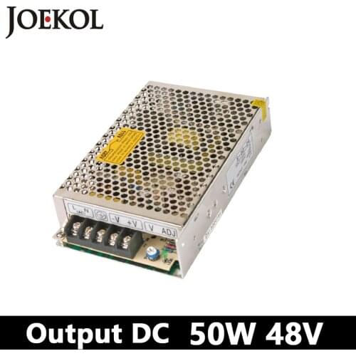 Switching power supply 50W 48V 1A Single Output AC-DC power supply for Led Strip,transformer AC 110v/220v to DC 48v