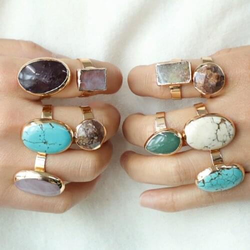 KOMi Rings With Semi-precious Stones
