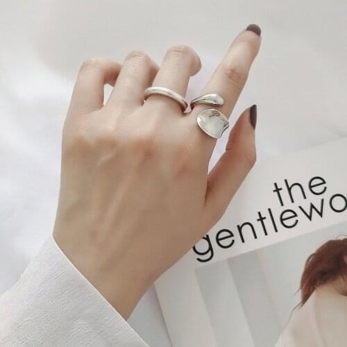 Fashion Punk Joint Ring Set Geometric Twist Minimalist Jewelry Metal Silver Color Ring Sets for Women Girl Summer Accessories