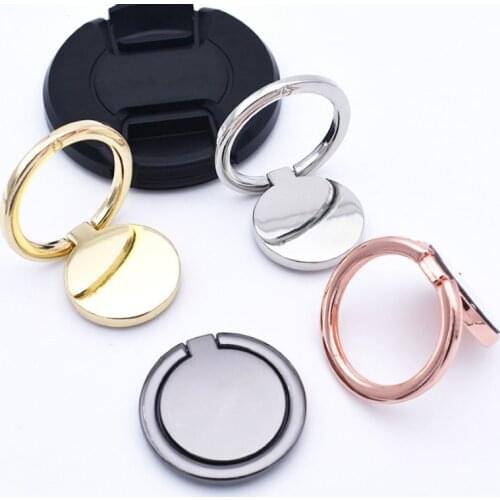 Metal Round Ring Bracket Gift Ring Buckle Mobile Phone 360 Degree Rotating Desktop Mobile Phone Holders Stands