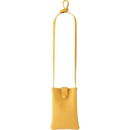 Mini Women Purses PU Solid Color Shoulder Bag Retro Simple Mobile Phone Card Holders Cute Wallet Handbag Pockets