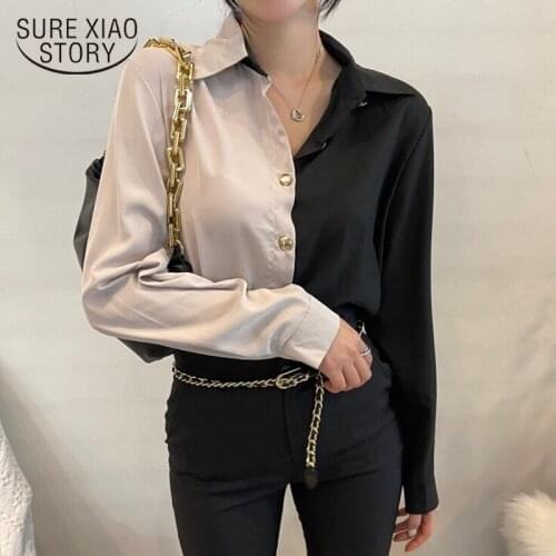 Fashion Women Shirt Plus Size Tops Loose Turn Down Collar Shirts and Blouses Korean Clothing OL Style Long Sleeve Blusas 13246