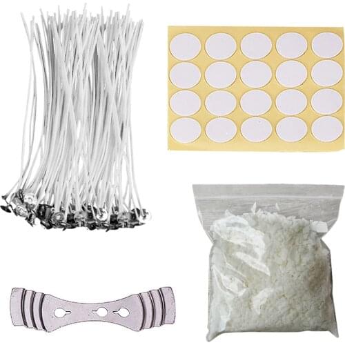 72PCS DIY Soy Wax Candle Making Tools Supplies Kit with Candle Wicks Stickers Centering Device Stickers for Beginners Profession