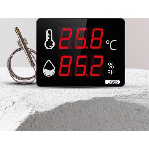 Wall Digital Thermometer LX905 With High Quality Probe Digital Alarm Clock Room Thermometer