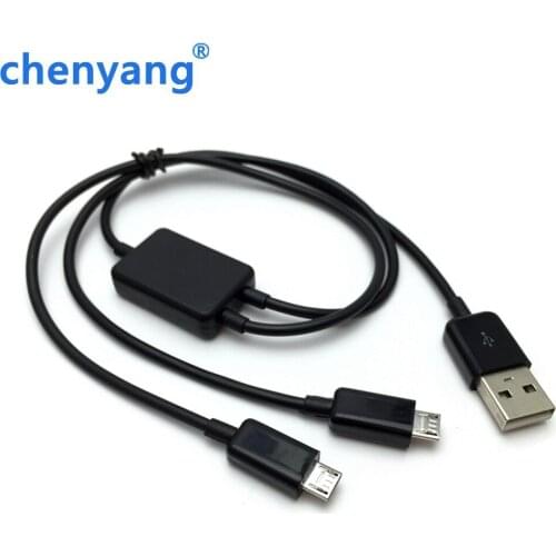 NEW Dual Micro USB Splitter Charge Cable USB Male to 2 Micro USB Splitter Charge Cable 1 to 2 Micro USB data Charge Cable