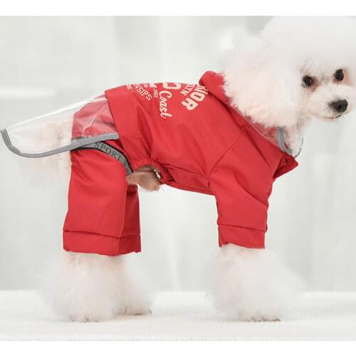 Durable Puppy Dog Raincoat for Small Dogs Reflective Waterproof Pet Jumpsuit Clothes Poodle Yorkies Overalls Mascotas Rain Coat