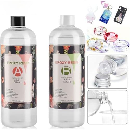 Transparent AB Crystal Gel DIY Jewelry Making Resin Epoxy Crystal Glue High Viscosity 1:1 AB Crystal Resin Glue DIY Making Tool