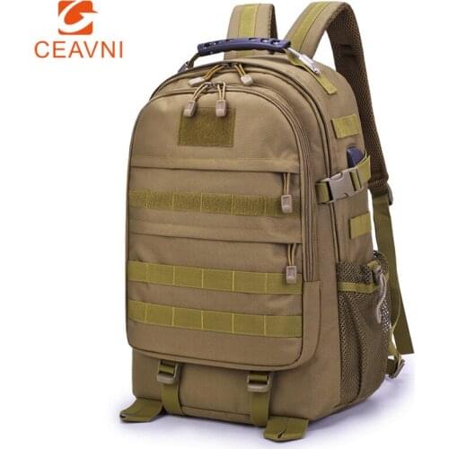 Men Tactical Backpack Military Rucksacks USB Charging Waterproof Army Camouflage Bags Outdoor Sport Travel Climbing Backpacks