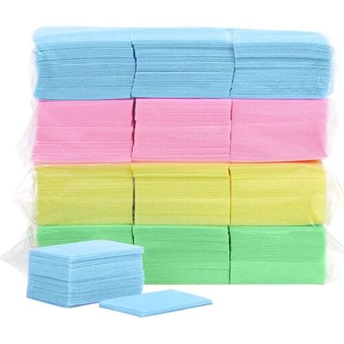 1000pcs Bag Nail Polish Remover Wipes Cleaning Lint Free Paper Pad Soak Off Remover Manicure Tool