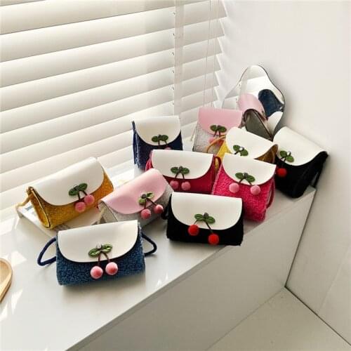 2021 new cartoon bag lamb plush bag shoulder messenger bag mobile phone bag coin purse student bag