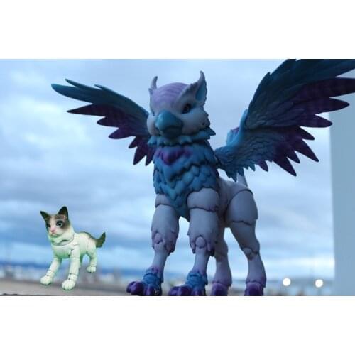 Baobaodoll eagle and cat animal joints can act high quality toys free eyes