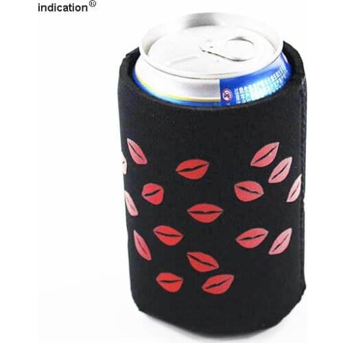 Lips Design Neoprene Ice Coolers Thermal Stubby Beer Can Or Bottle Holders For Friends' Gatherings Gift Cooler Bags For BBQ
