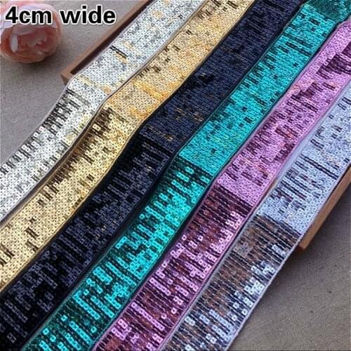 Trendy Square Beads Handmade Beaded Sequins Lace Barcode Ribbon DIY High-end Dress Belt Jewelry Decoration Materials Dentelle