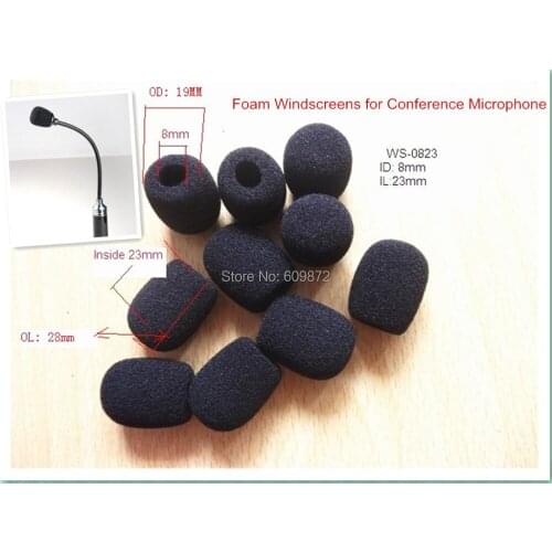 Foam Microphone Windscreen, WS-0823, mic sponge cover , 8mm inner diameter & 23mm inner length , free shipping ,100 pcs /lot