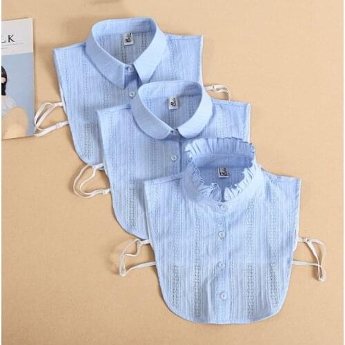 New Women Lapel Stand Fake Collar for Womens Sweater Blouse Tops False Collars Shirt Detachable Collar Autumn Tie