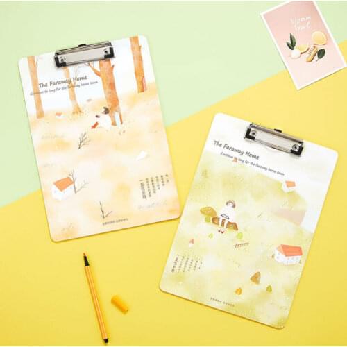 Cartoons Series Writing Board Clip Stationery A4 Kraft paper Pad Splint Clipboard School Supplies desk organizer for school