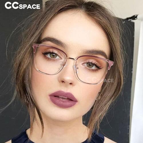 51061 Cat Eye Anti Blue Light Optical Metal Glasses Frames Women Fashion Computer Eyeglasses