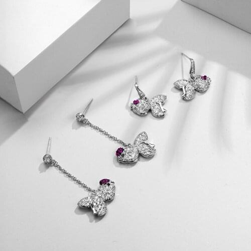 2021 Hot Sale New zircon fish earrings female Crystal from Swarovskis Temperament wild 925 silver needle fashion jewelry Women