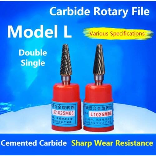 1pcs Model L shank diameter 6mm Tungsten Carbide Rotary File Milling Cutter Rotary Tool File