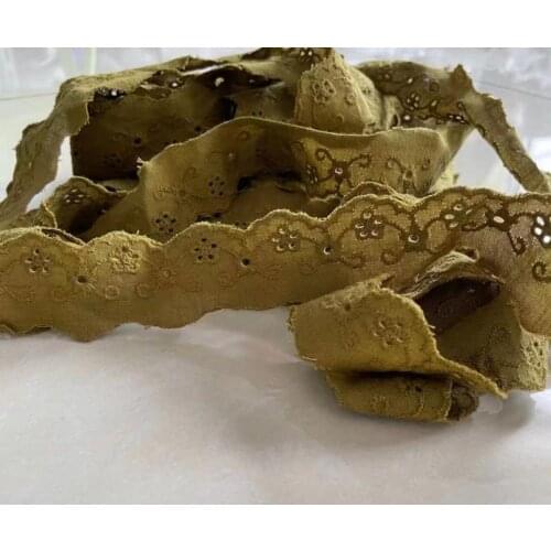 2 Meters Yellow Red Roseo Gray 100% Cotton Cloth Lace Trim for Crafts/Costume/Larp/Sewing 7cm Width