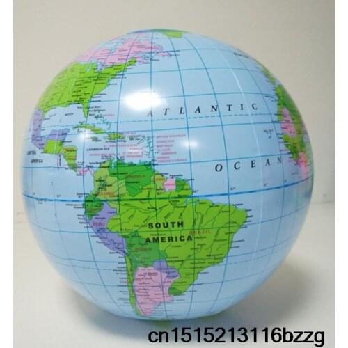 30cm Inflatable Globe World Earth Ocean Map Ball Geography Learning Educational Beach Ball Kids Geography Educational Supplies