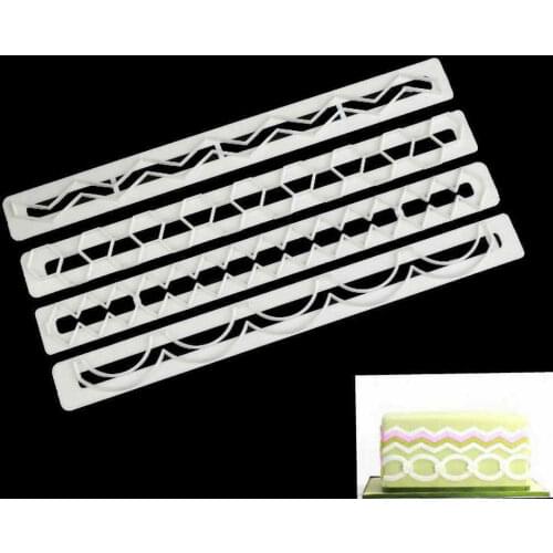 4pcs/set 24*2.5cm Sugarcraft Plastic Fondant Cutter Cake Mold Fondant Mold Fondant Cake Decorating Tools